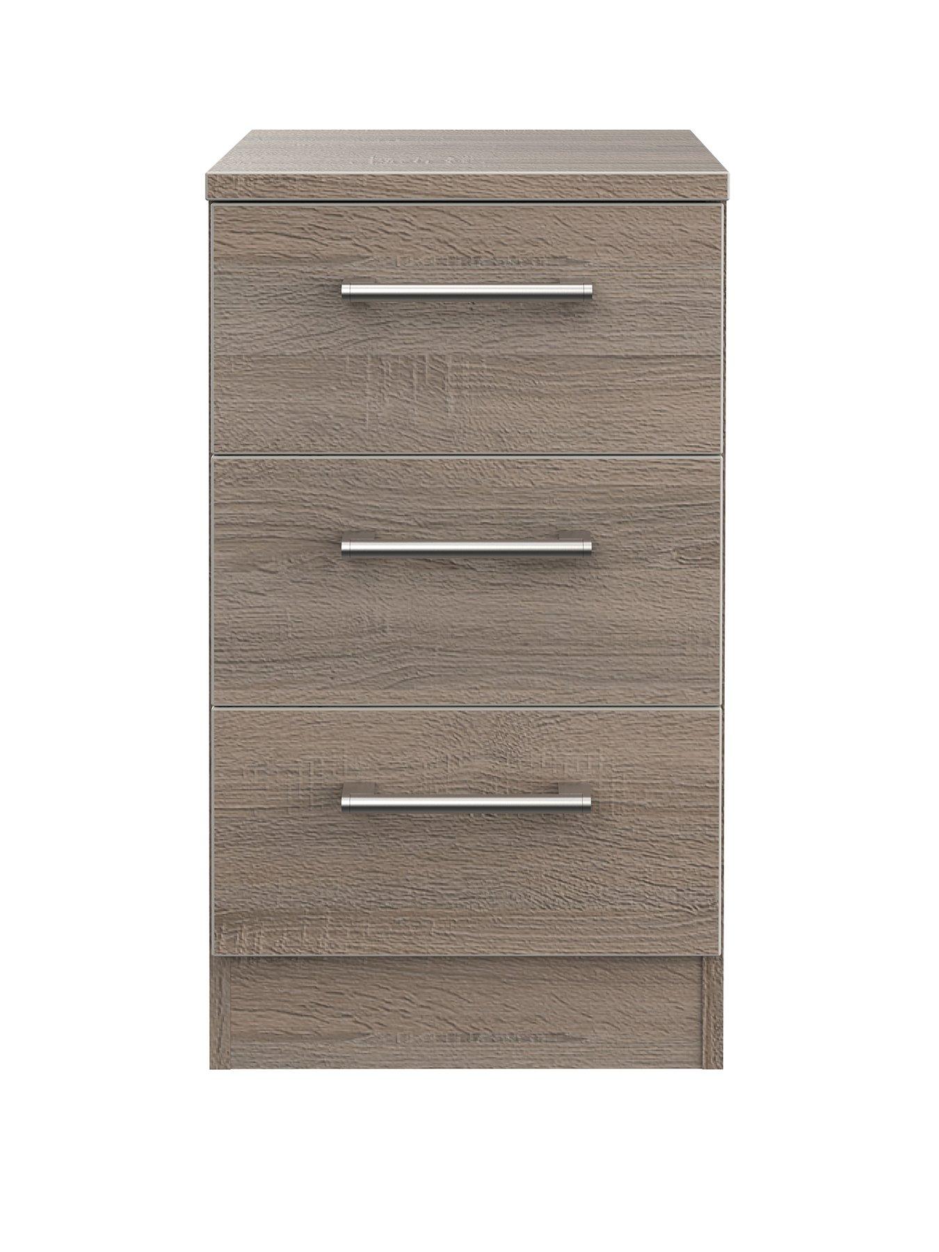  image of swift-halton-ready-assembled-3-drawer-bedside-chestnbsp--fscreg-certified