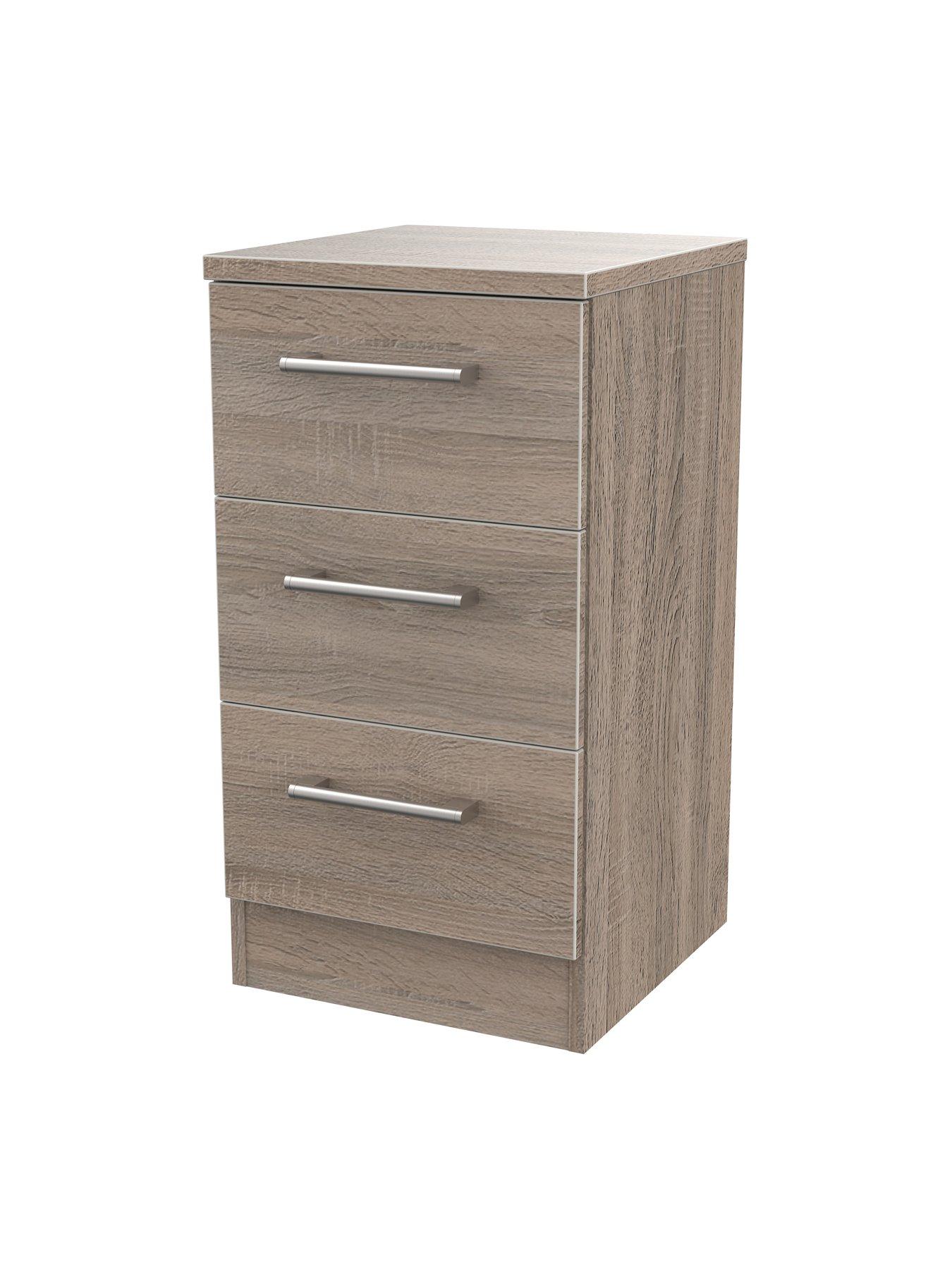  image of swift-halton-ready-assembled-3-drawer-bedside-chestnbsp--fscreg-certified