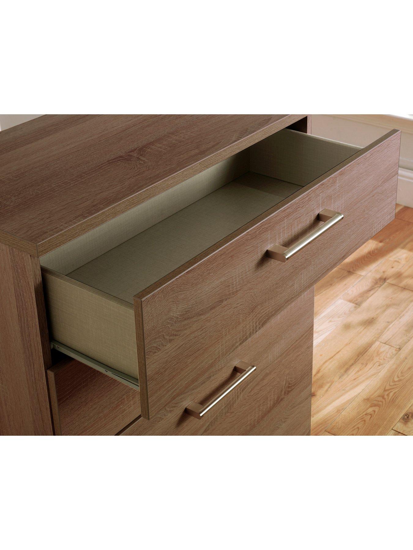  image of swift-halton-ready-assembled-3-drawer-bedside-chestnbsp--fscreg-certified