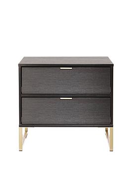 Swift  Diego Ready Assembled 2 Drawer Bedside Chest