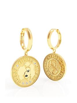 Guess Guess Coin Drop Hoop Earrings Picture