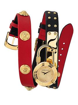 Versace Versace Versace Medusa Lock Icon Iconic Leather Strap Watch Picture