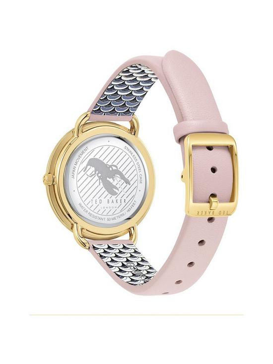 stillFront image of ted-baker-hettie-gold-dial-pink-leather-strap-watch