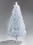  image of festive-5ft-white-fibre-optic-christmas-tree-with-star-topper