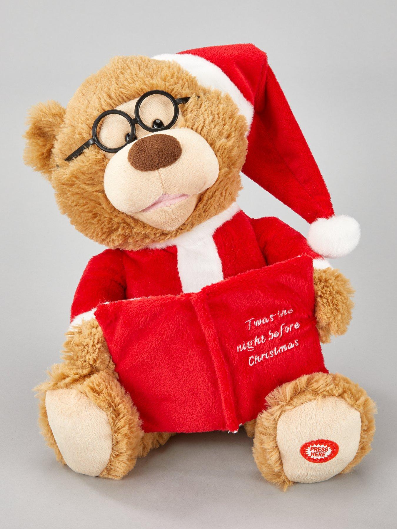 Talking christmas teddy store bear