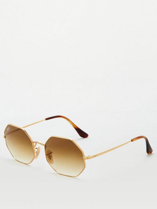 stillFront image of ray-ban-hexaganol-sunglasses-gold