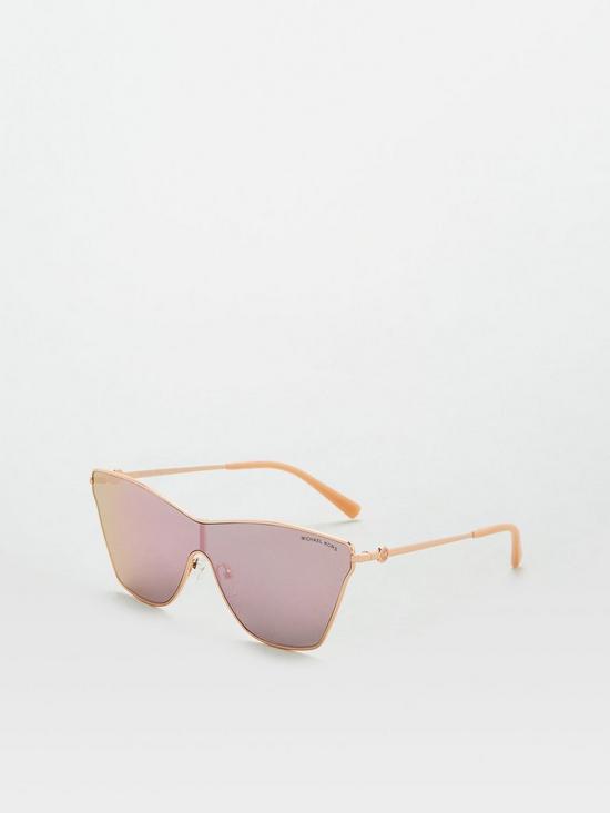 front image of michael-kors-cat-eye-sunglasses-rose-gold