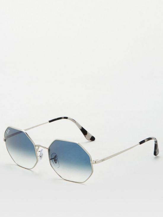 stillFront image of ray-ban-hexaganol-sunglasses-silver