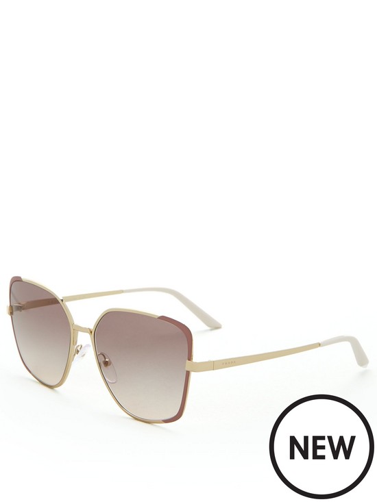 stillFront image of prada-square-sunglasses-pale-goldmatte-pink