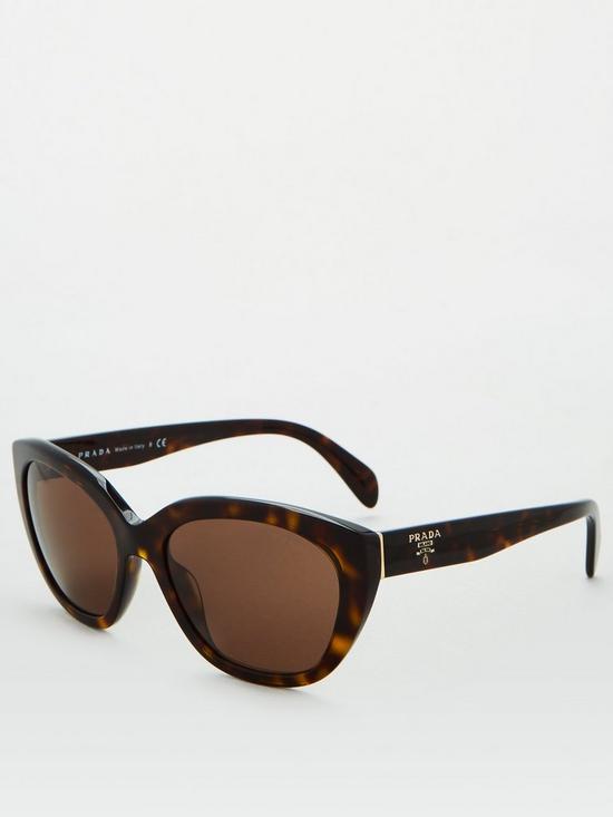 stillFront image of prada-round-sunglasses-havana
