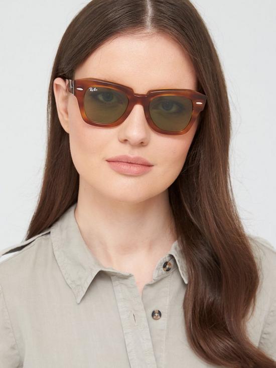 front image of ray-ban-wayfarer-sunglasses-light-havana