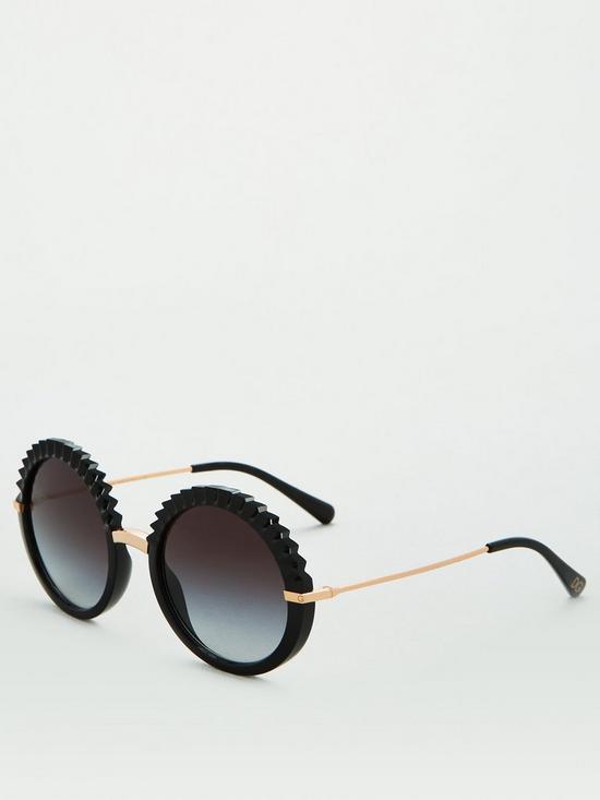 front image of dolce-gabbana-round-sunglasses