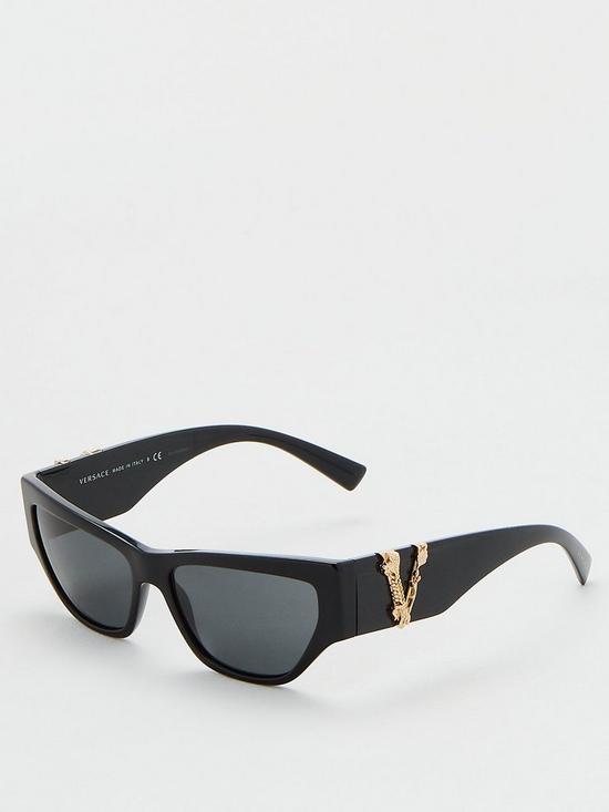 stillFront image of versace-cat-eye-sunglasses-black
