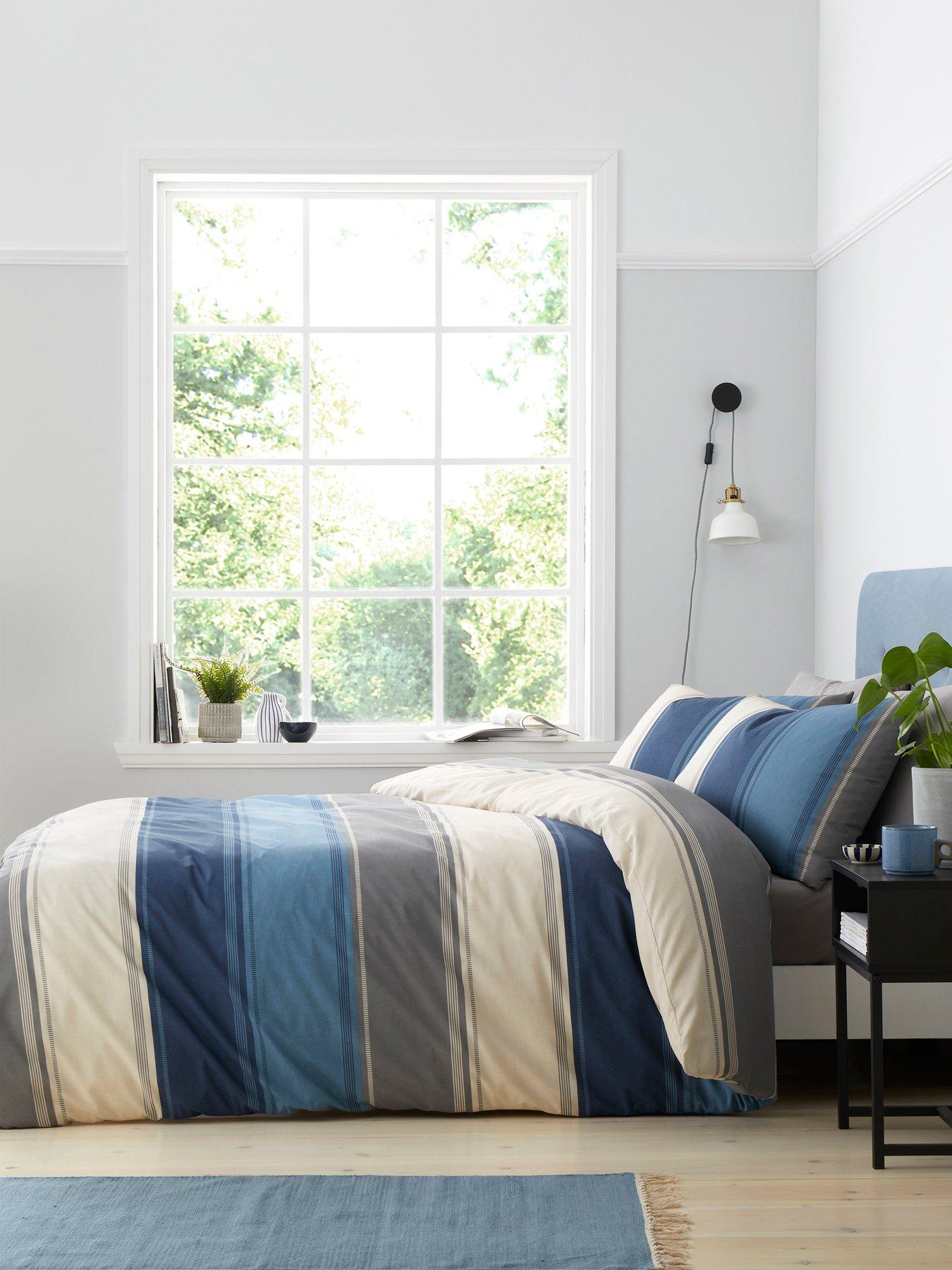 Fusion Betley Duvet Cover Set in Blue