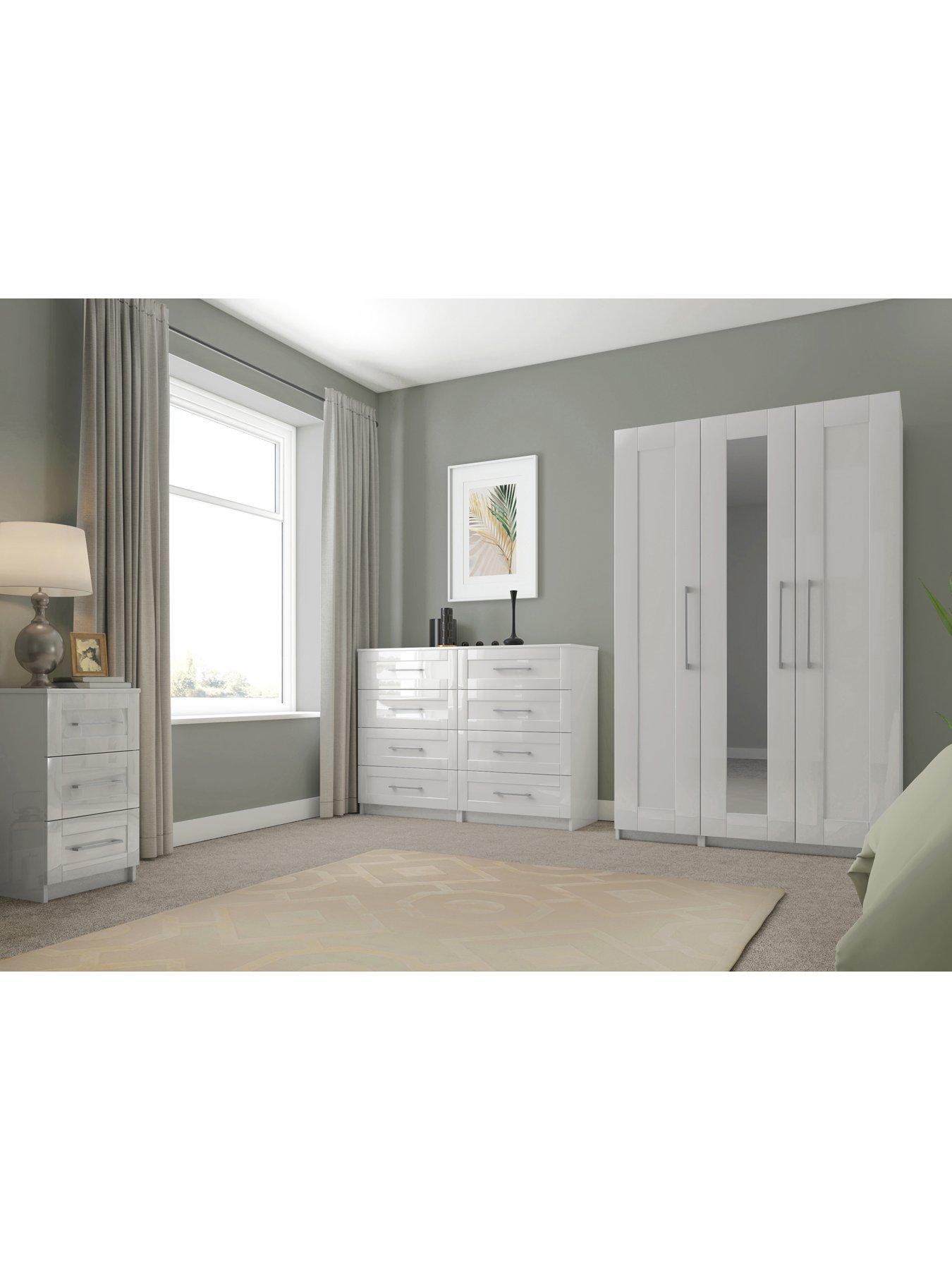  image of one-call-regal-part-assembled-3-doornbspmirrored-wardrobe