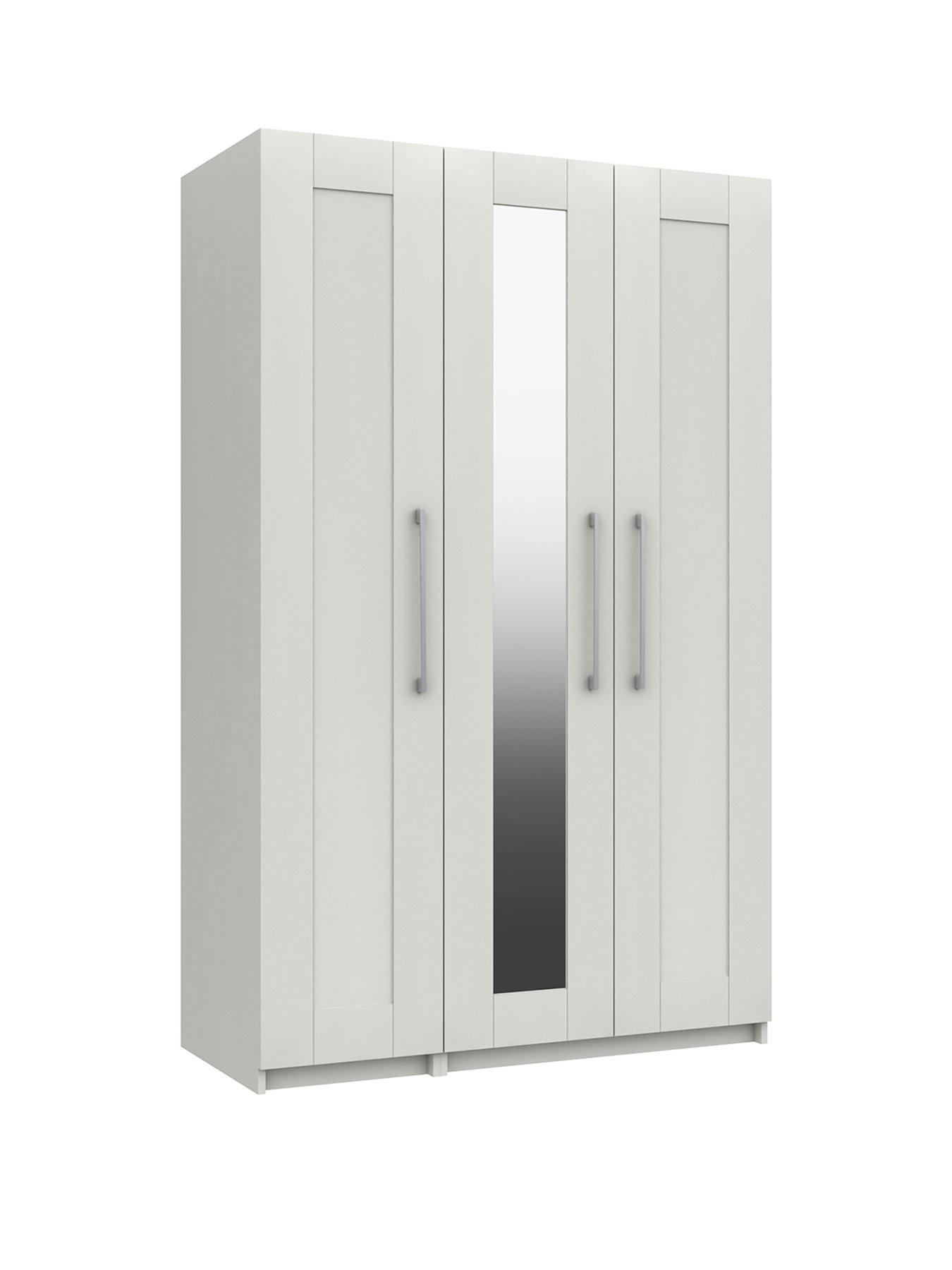  image of one-call-regal-part-assembled-3-doornbspmirrored-wardrobe