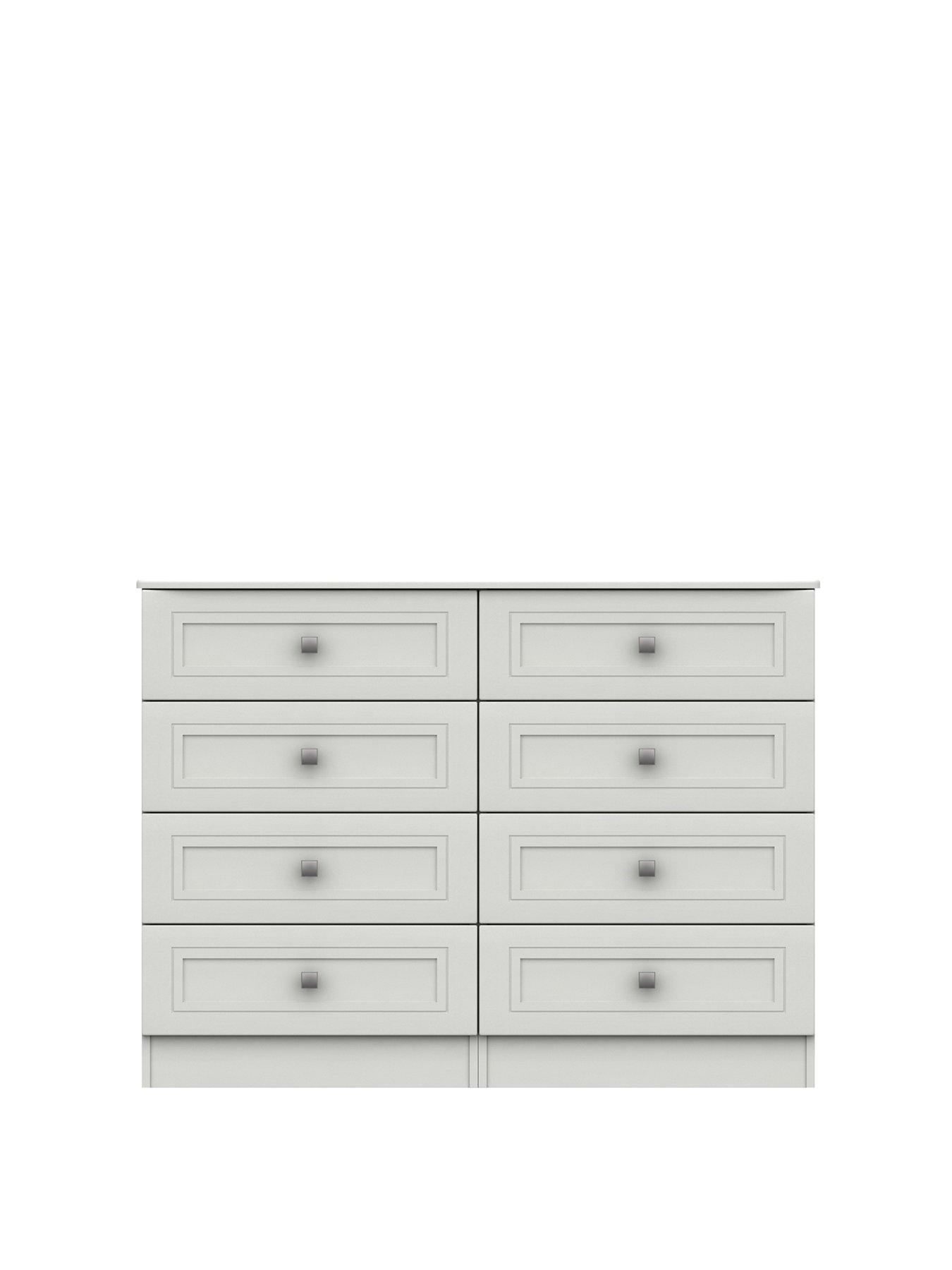 One Call Harris Ready Assembled 4 + 4 Drawer Chest