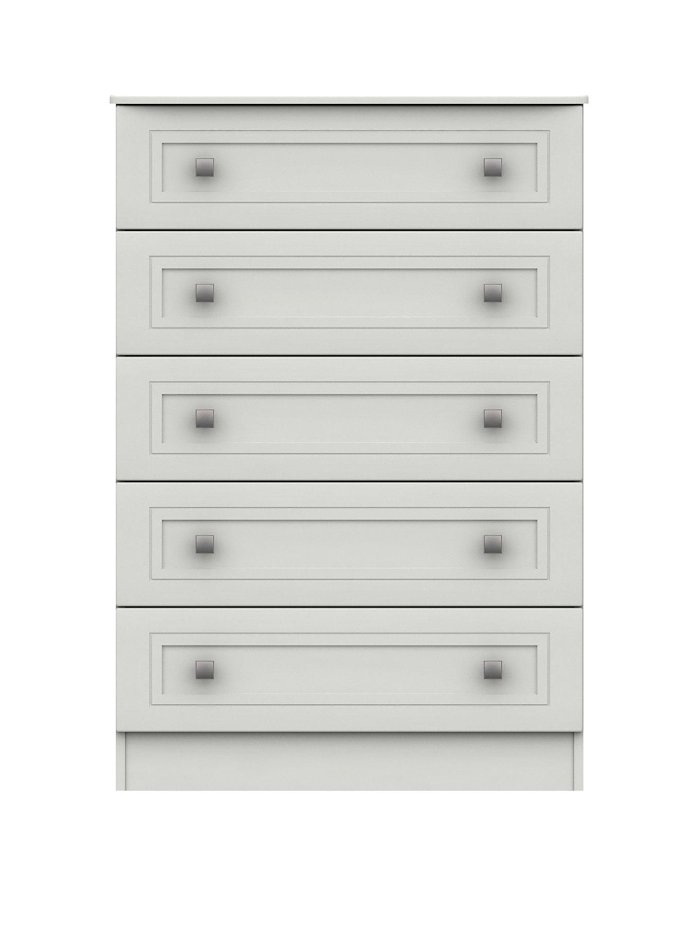 Ready assembled store chest of drawers