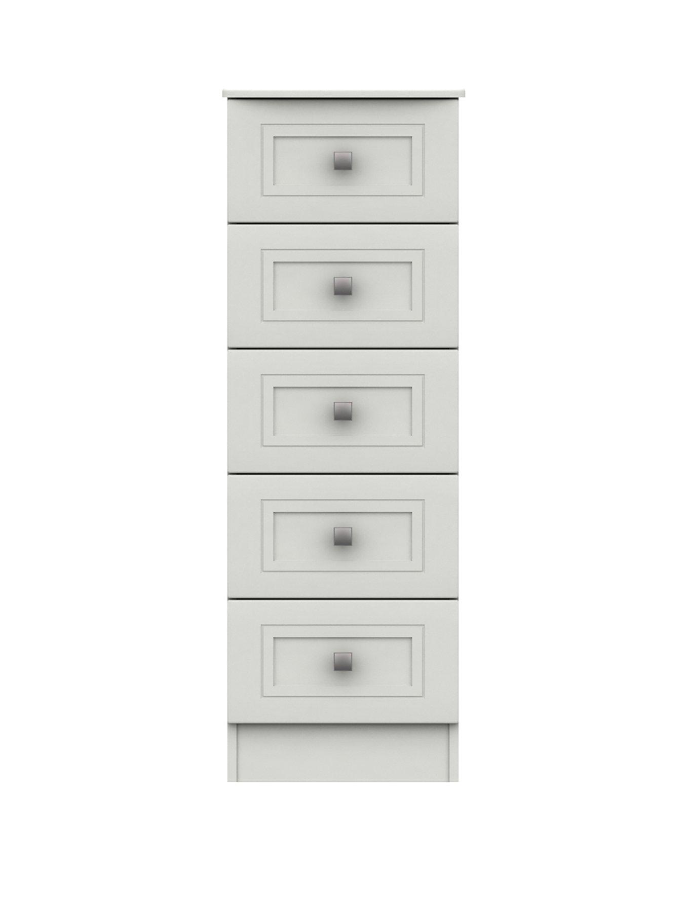 One Call Harris Ready Assembled 5 Drawer Tall Boy