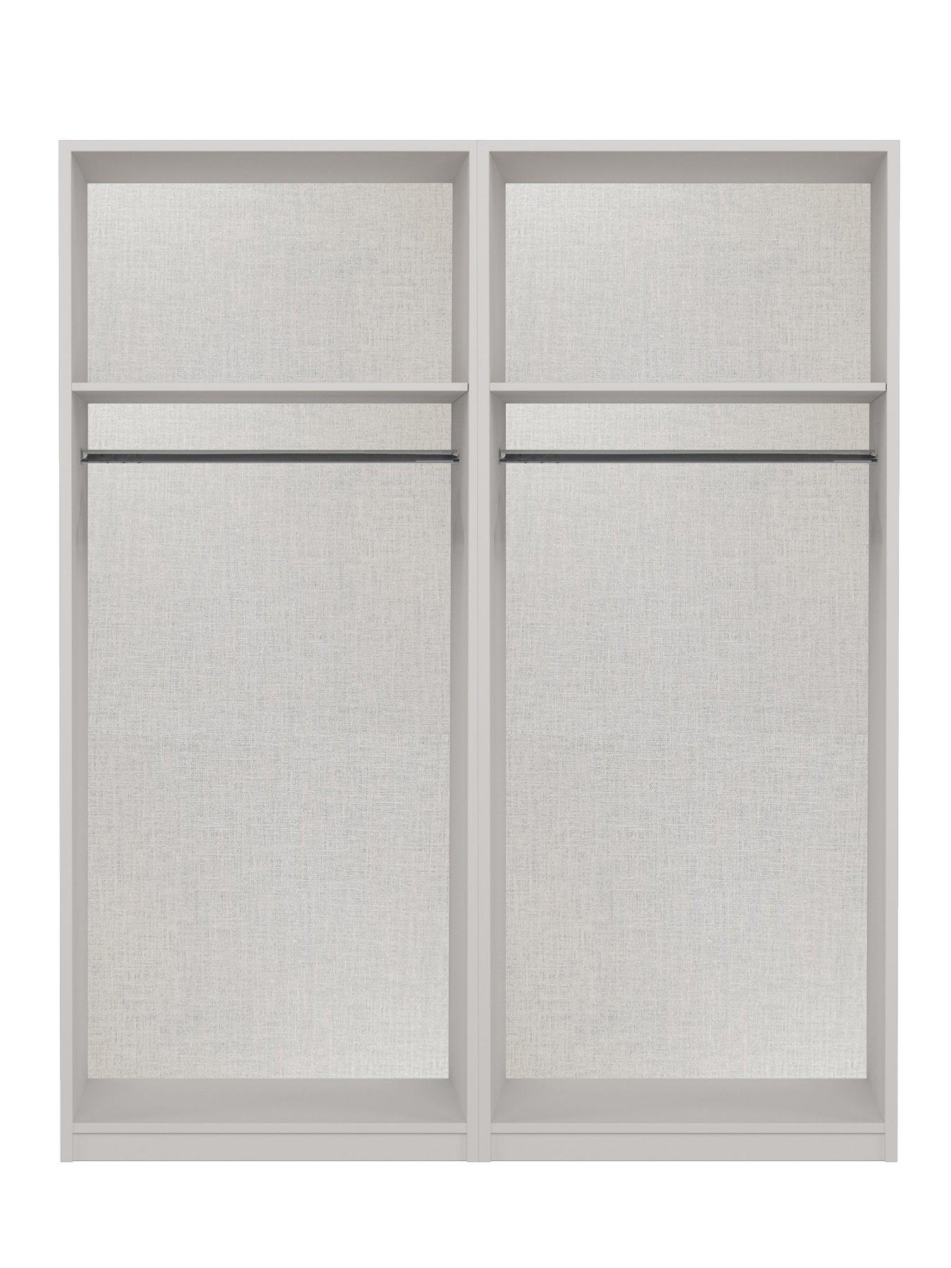  image of harris-part-assembled-4-doornbspmirrored-wardrobe