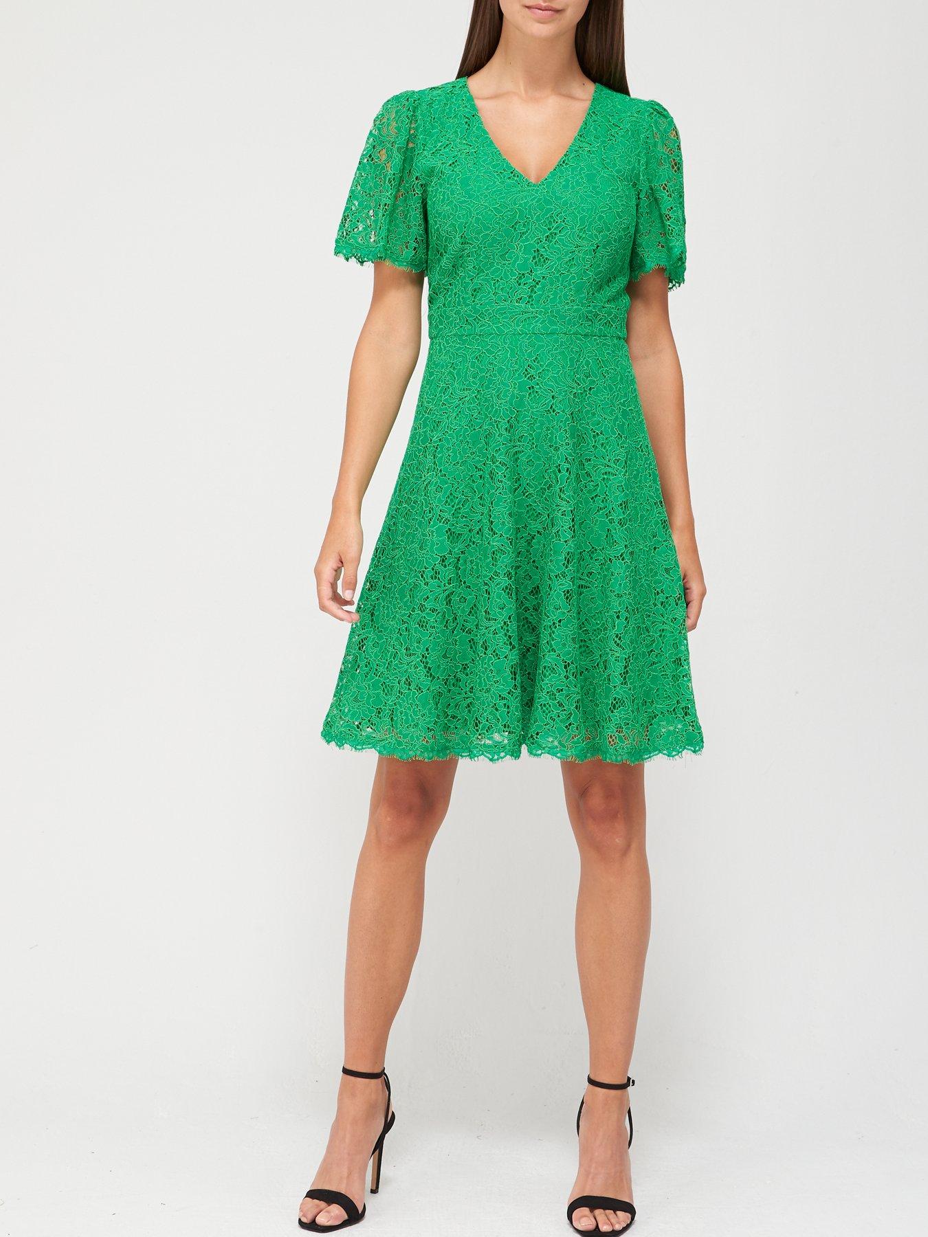 v by very green lace dress