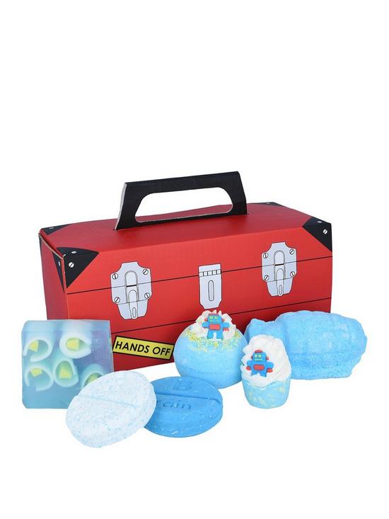 front image of bomb-cosmetics-hammer-time-bath-bomb-gift-set
