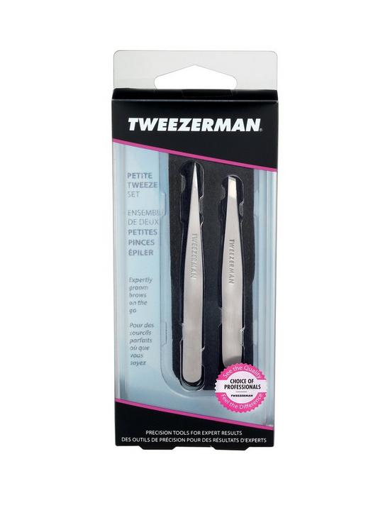 stillFront image of tweezerman-petite-tweeze-set-black-case