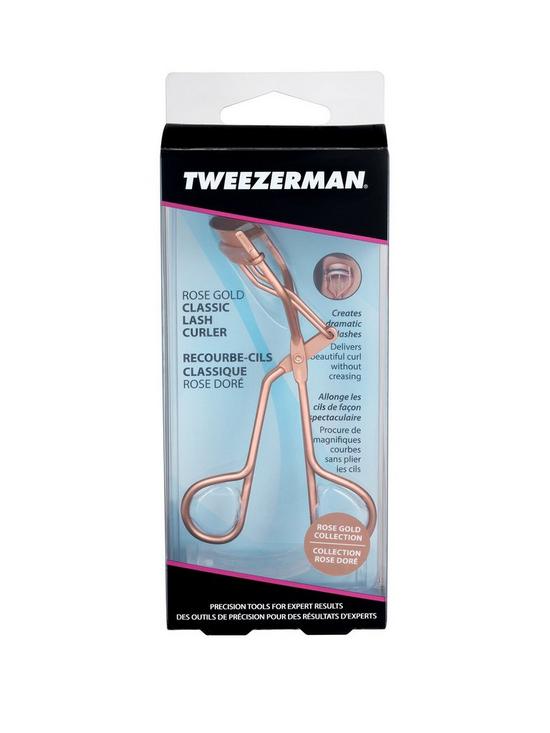 stillFront image of tweezerman-rose-gold-classic-lash-curler