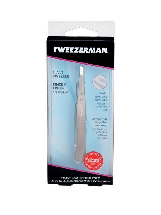stillFront image of tweezerman-classic-full-slant-tweezer-stainless-steel