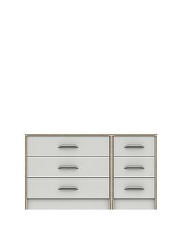 Very  Brianne Ready Assembled 3 + 3 Drawer Chest