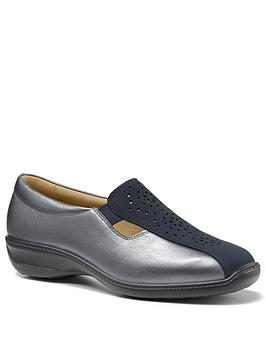 Hotter Hotter Calypso Slip On Flat Shoes - Navy Metallic Picture