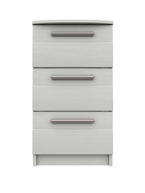 front image of taylor-ready-assembled-3-drawer-bedside-chest