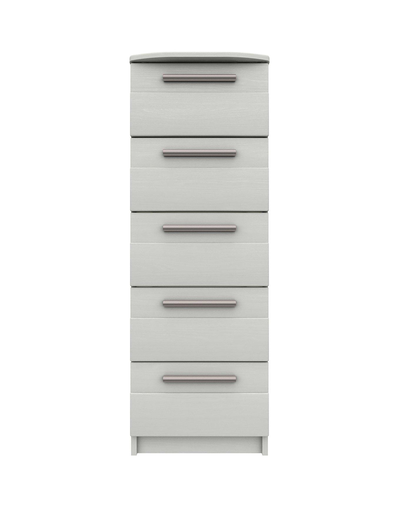 One Call Taylor Ready Assembled 5 Drawer Tall Boy