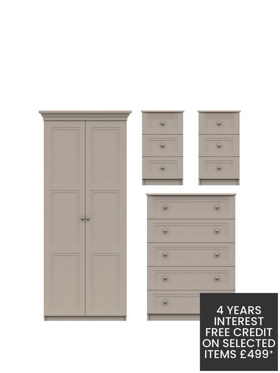 front image of reid-4-piecenbspreadynbspassemblednbsppackage-2-doornbspwardrobe-5-drawer-chest-and-2-bedside-cabinets