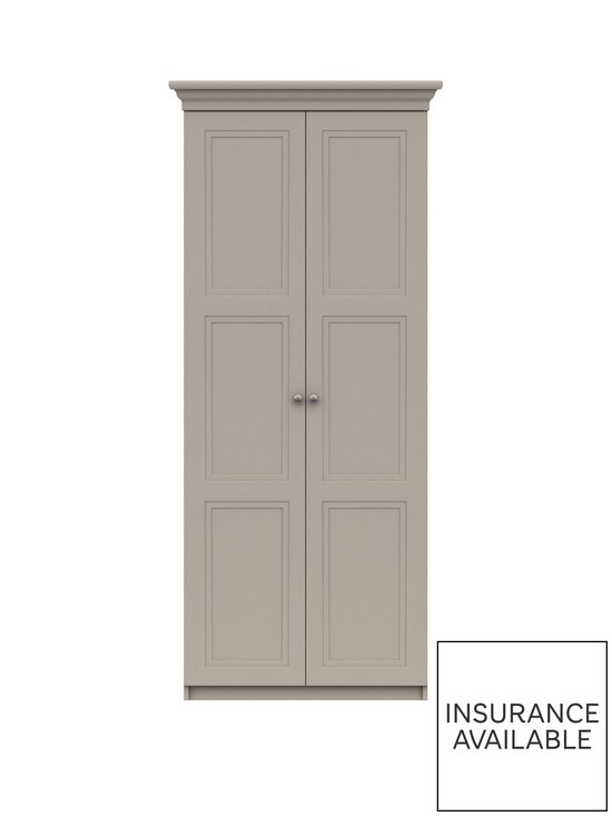 front image of one-call-reid-ready-assembled-2-door-wardrobe