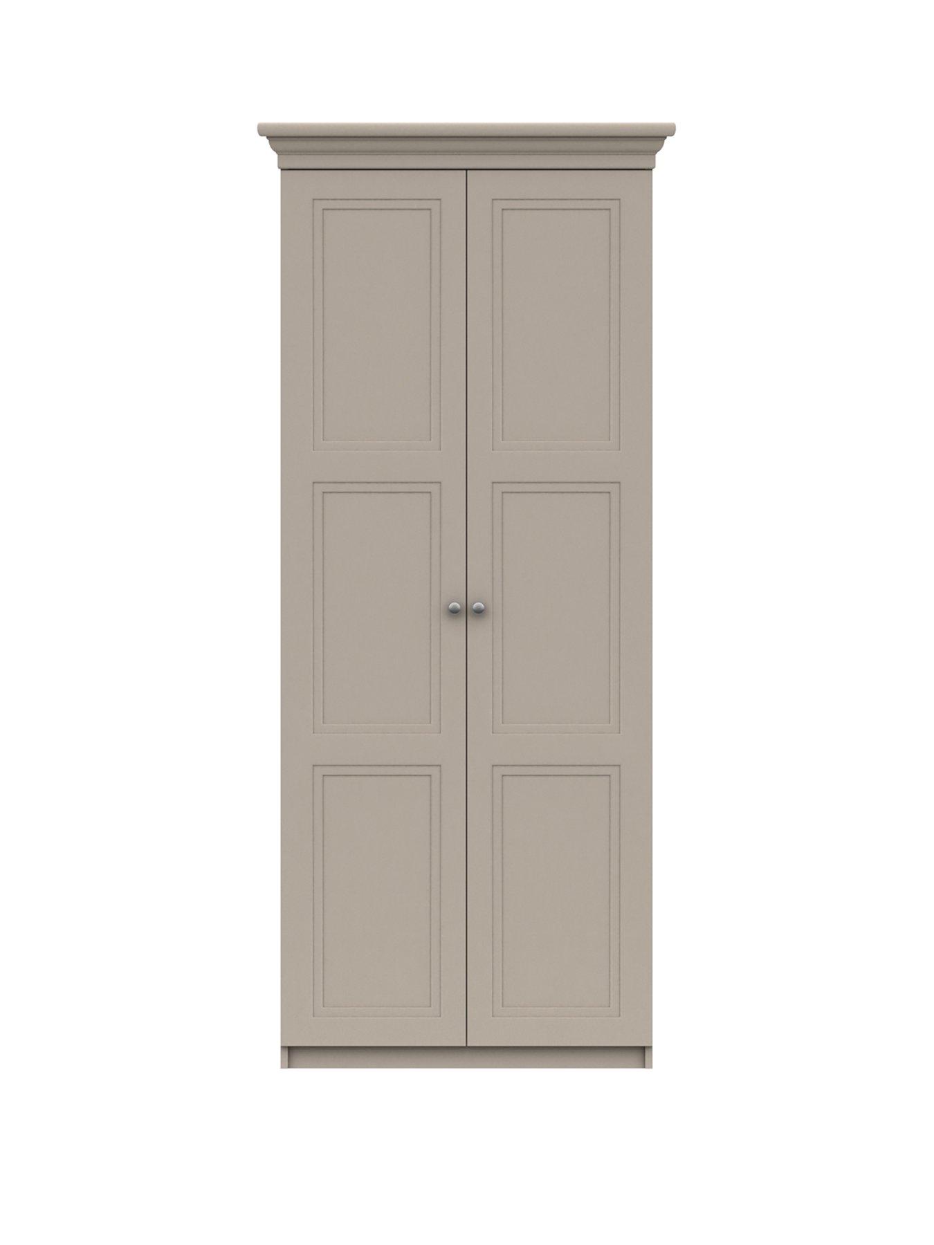 front image of one-call-reid-ready-assembled-2-door-wardrobe