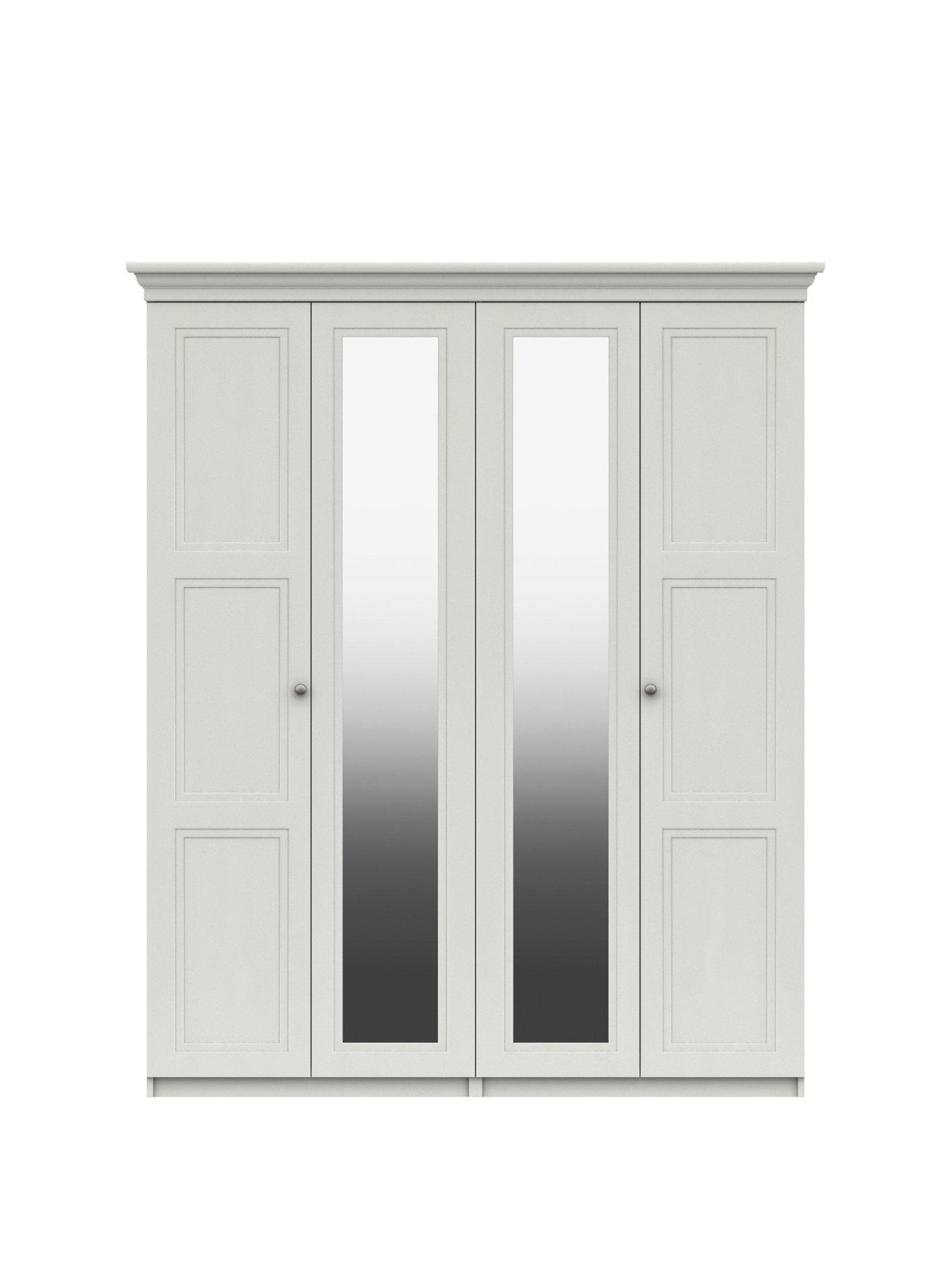 one-call-reid-part-assembled-4-doornbspmirrored-wardrobe