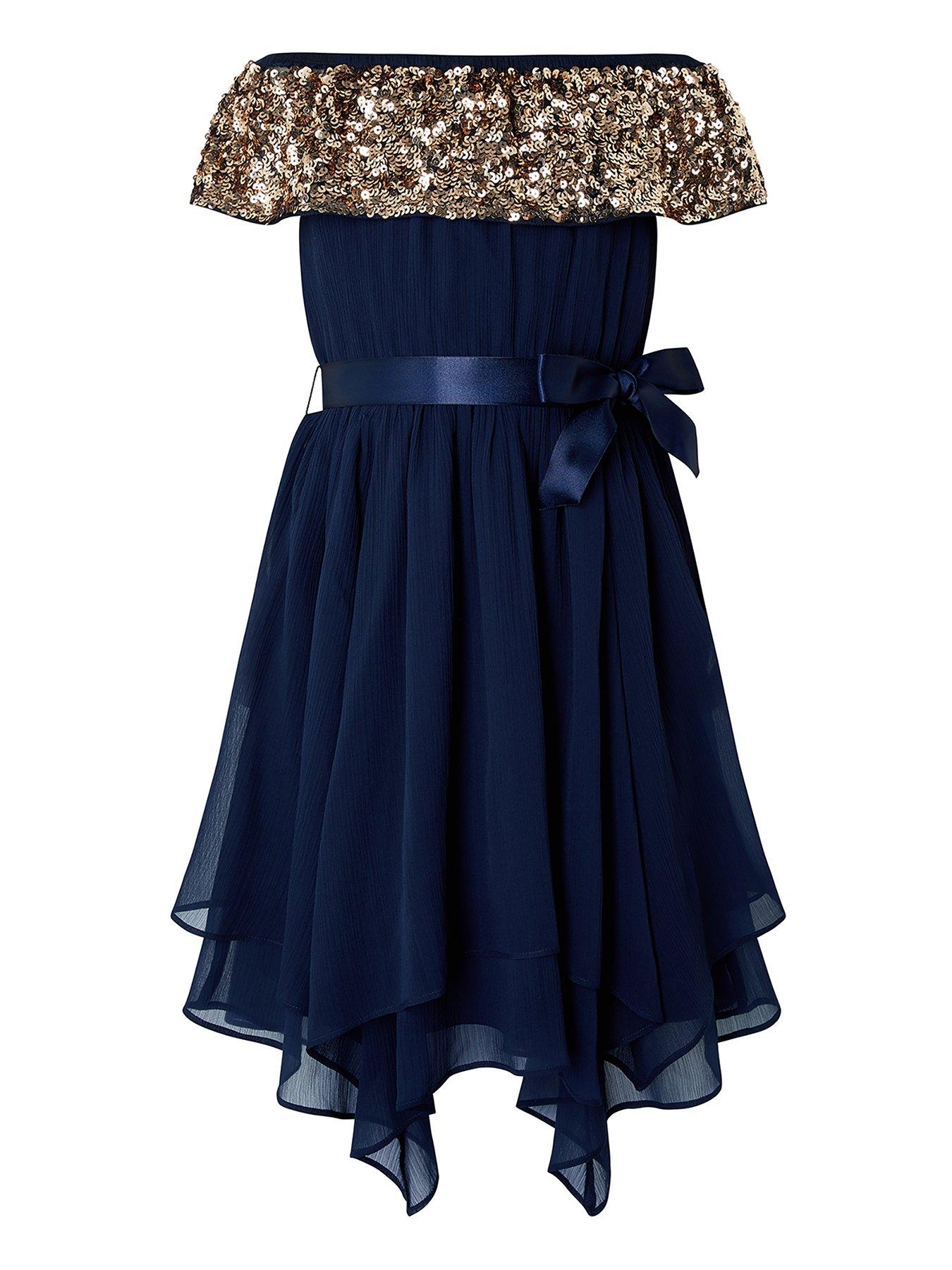 monsoon navy girls dress