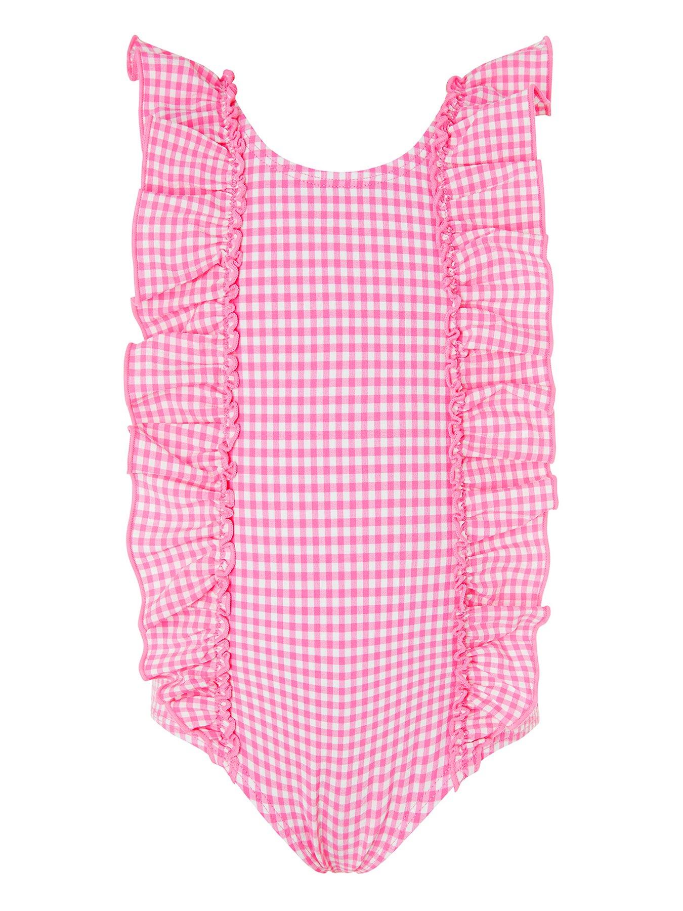 gingham ruffle swimsuit