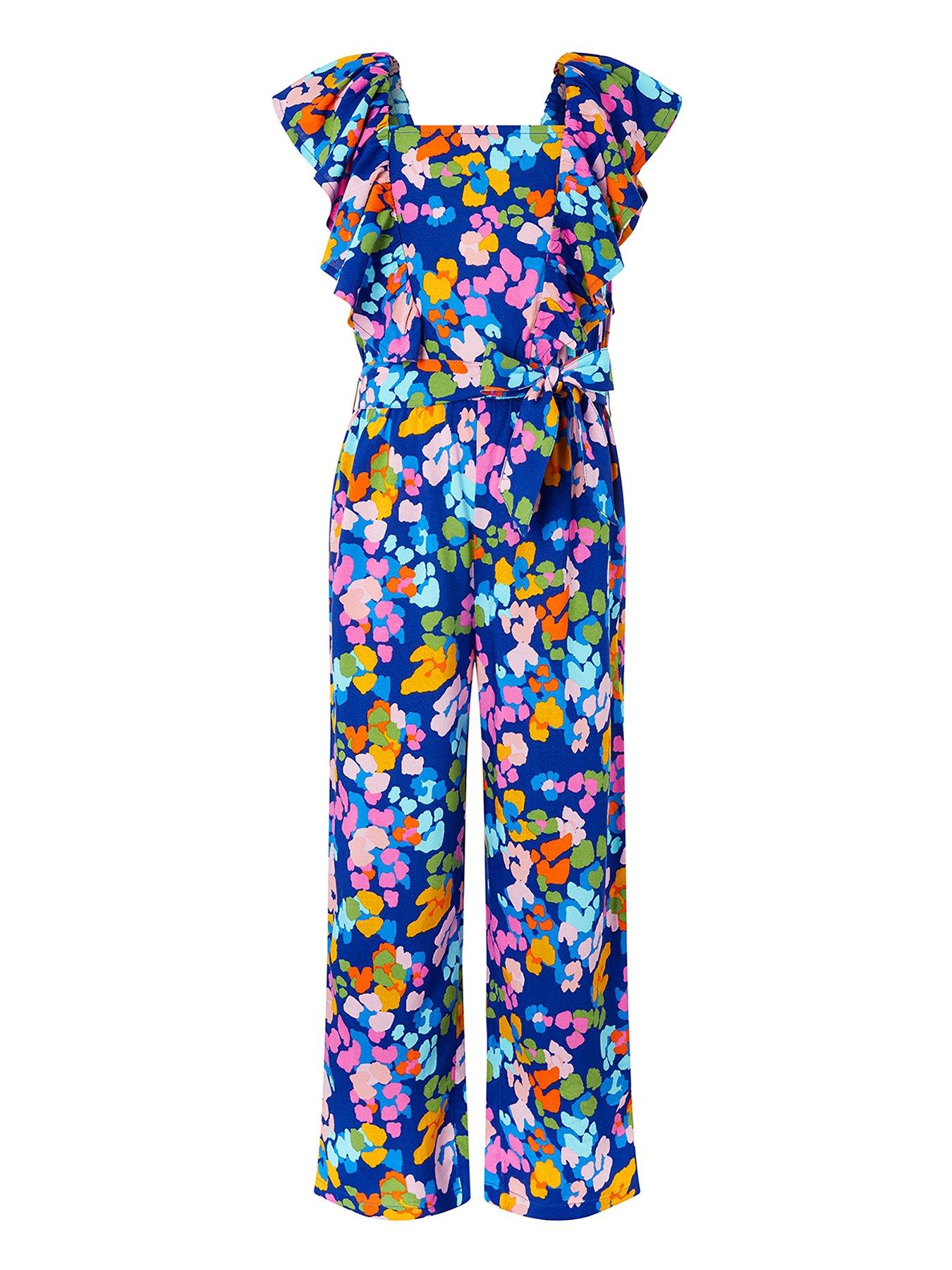 girls animal print jumpsuit