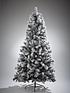  image of 6ft-black-forest-flocked-pre-lit-christmas-tree