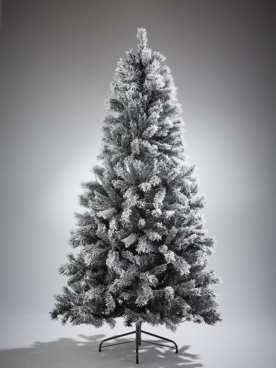 stillFront image of 7ft-black-forest-flocked-pre-lit-christmas-tree
