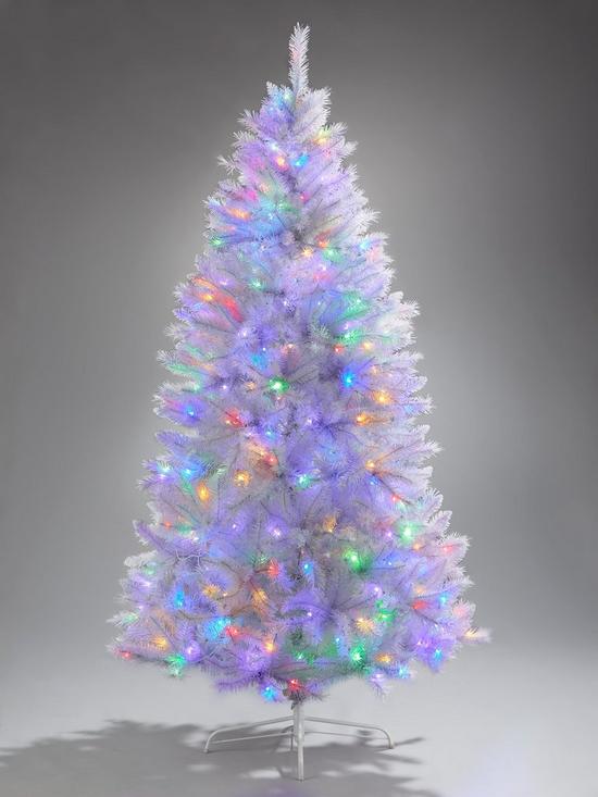 front image of 7ft-regal-dual-function-pre-lit-white-christmas-tree
