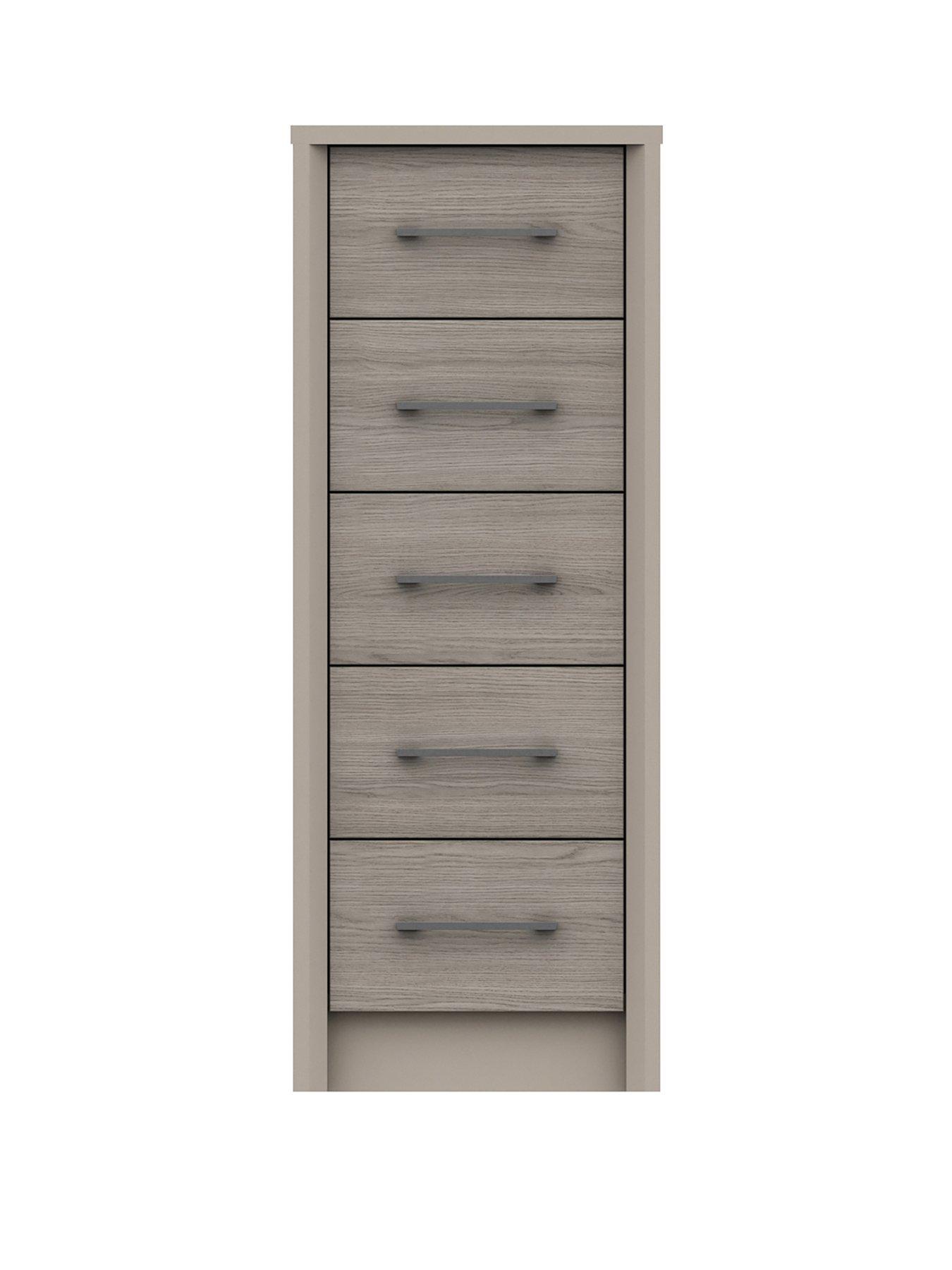 One Call Smyth Ready Assembled 5 Drawer Tall Boy