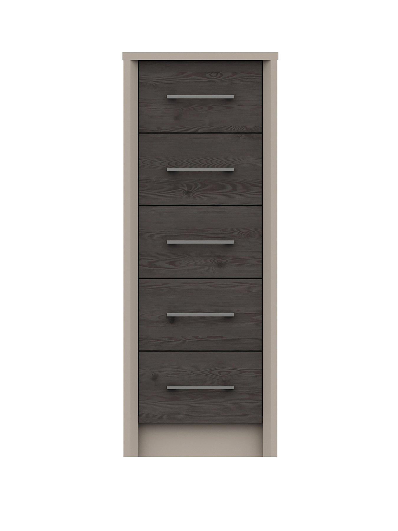 One Call Smyth Ready Assembled 5 Drawer Tall Boy