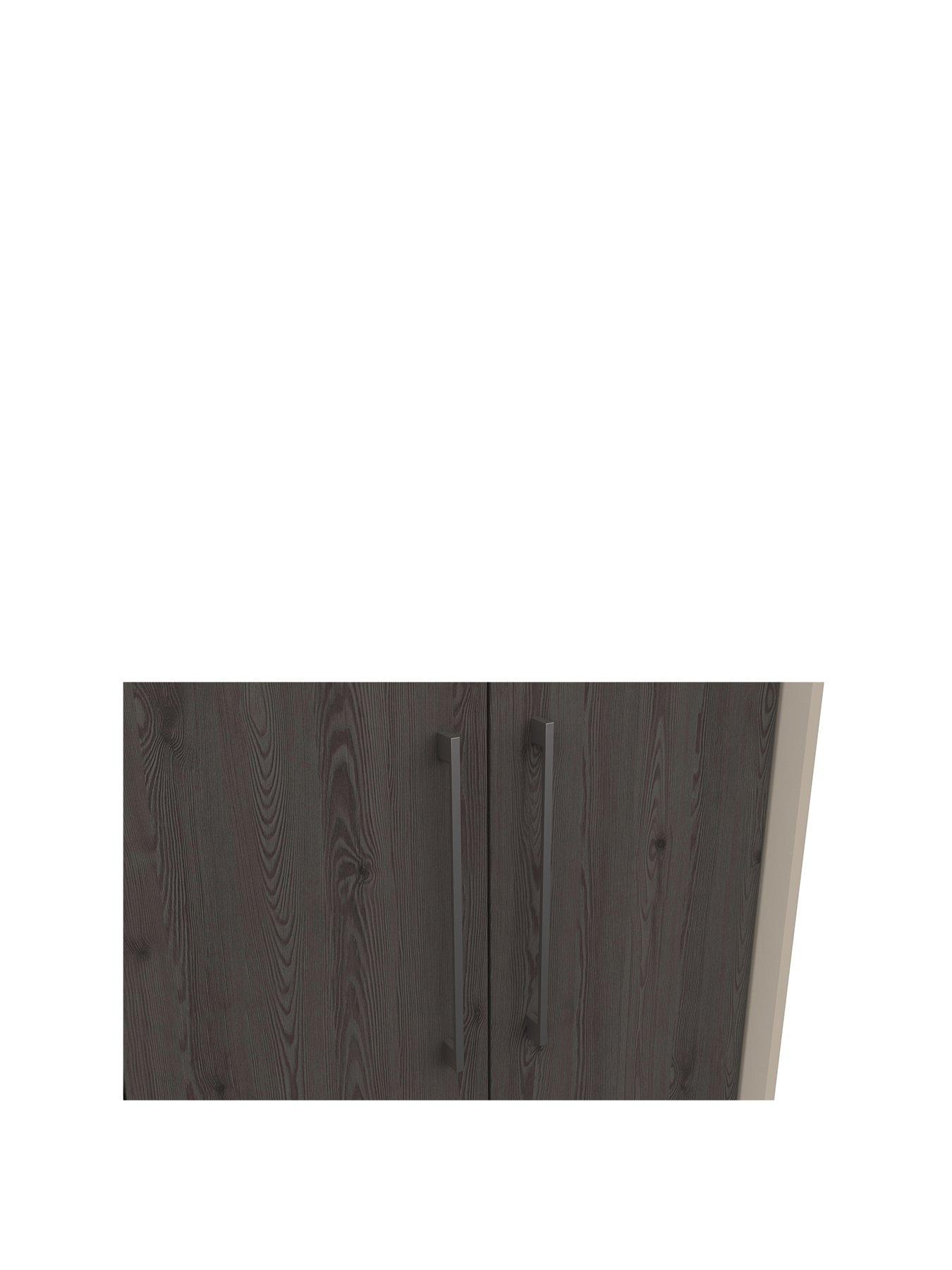 Image 3 of 6 of One Call Smyth Part Assembled 4&nbsp;Piece&nbsp;Package - 3 Door Mirrored Wardrobe,&nbsp;5 Drawer Chest and 2 Bedside Chests