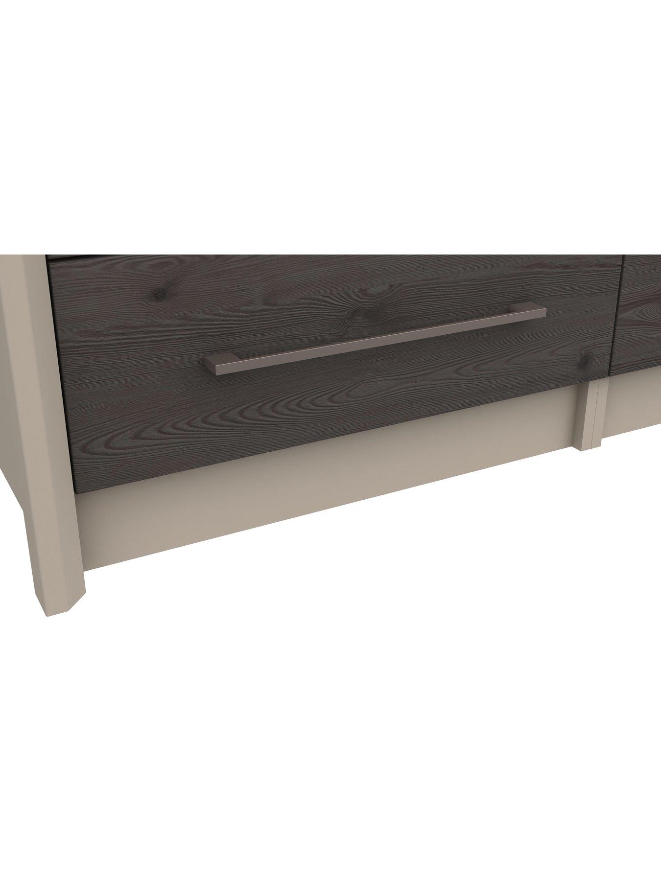 Image 4 of 7 of One Call Smyth 3 Piece Ready Assembled&nbsp;Package - 2 Door Wardrobe, 5 Drawer Chest and 2 Bedside Chests