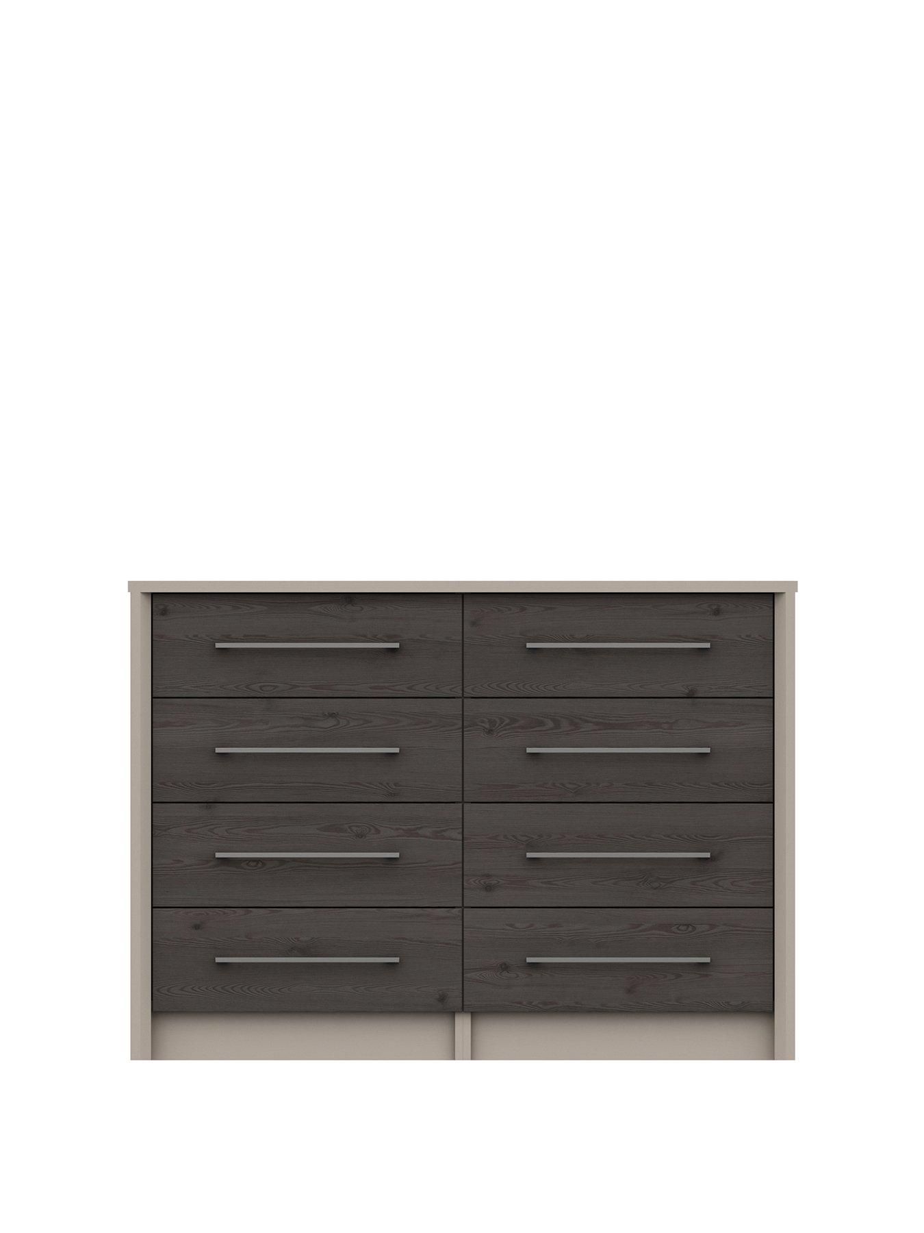 One Call Smyth Ready Assembled 4 + 4 Drawer Chest