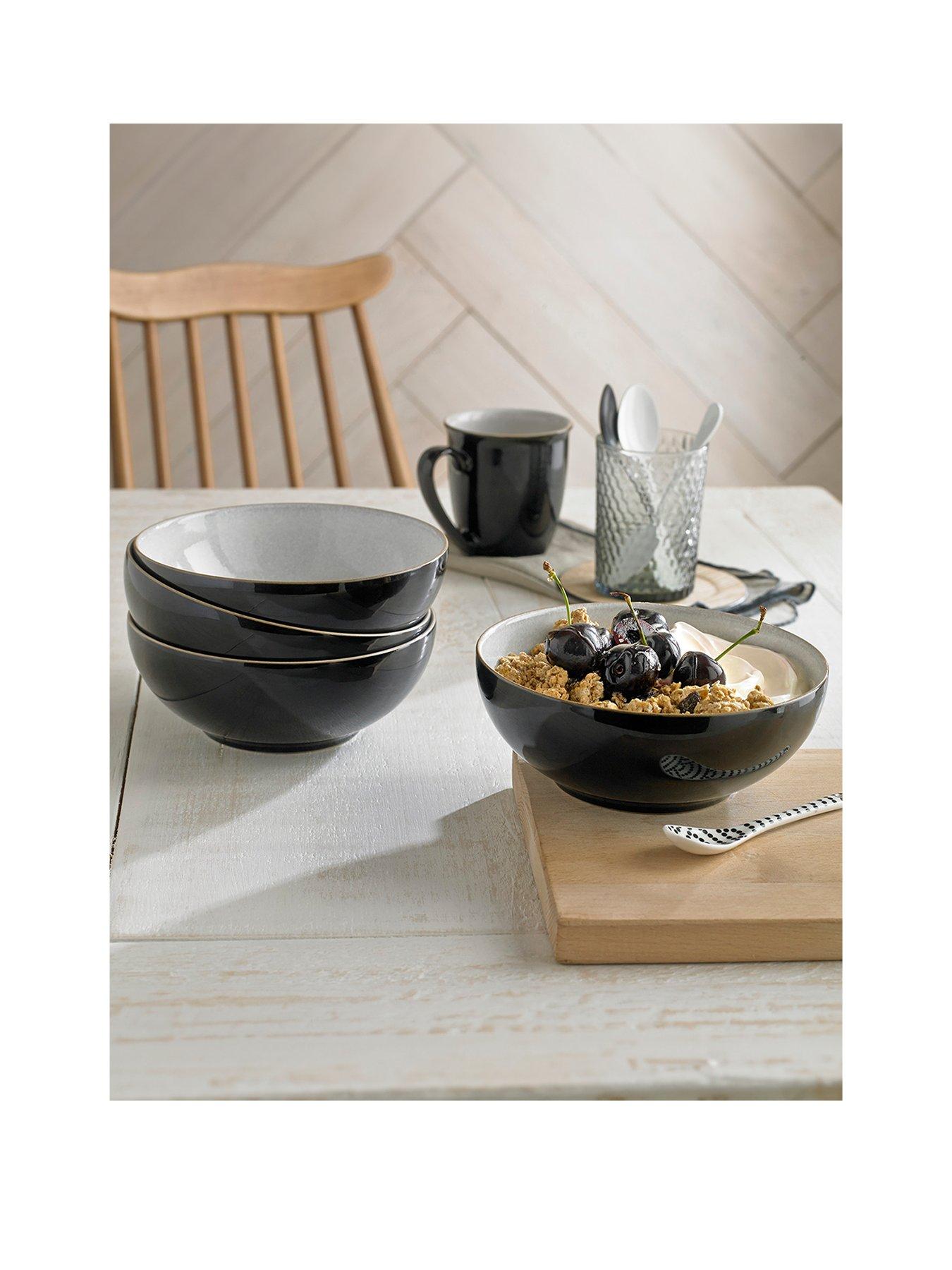 undefined Elements Set of 4 Cereal Bowls – Black