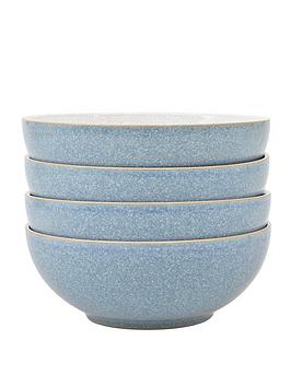 Denby   Elements Blue Cereal Bowl Set Of 4